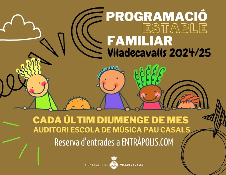 Cartell programació estable d’espectacles familiars 24-25