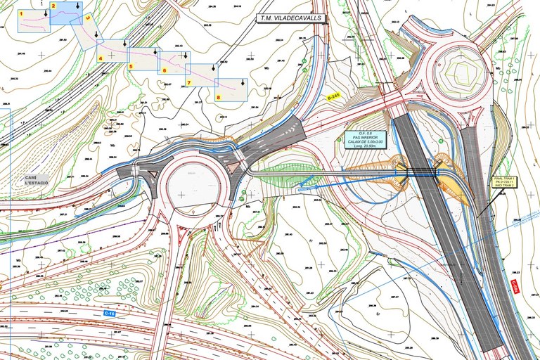 Mapa via pedalable entre Viladecavalls i Terrassa