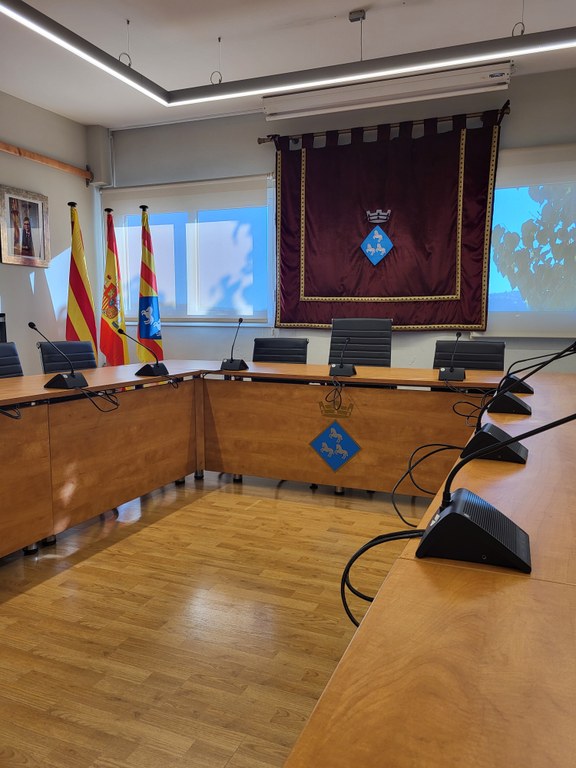 Sala de plens de l'Ajuntament de Viladecavalls