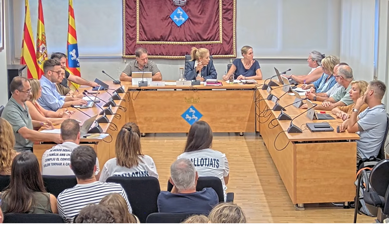 Una imatge del ple ordinari municipal del mes de setembre