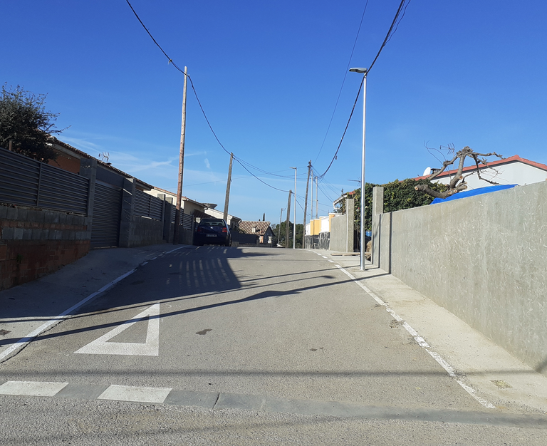 Treballs de millora a la via pública a Can Pepet