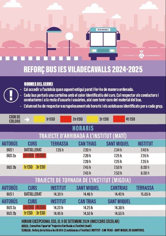 Cartell reforç bus Viladecavalls